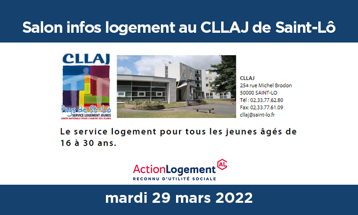 visuel salon infos logement CLLAJ Saint-Lô