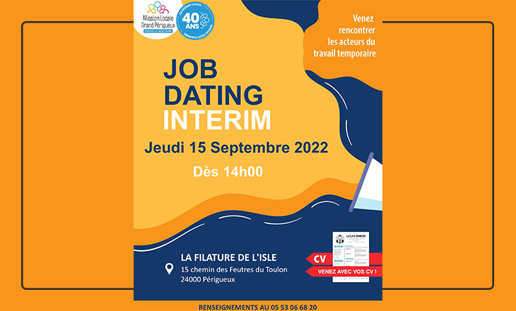 Vignette job dating Intérim à Périgueux 2022