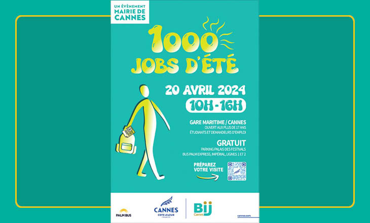 vignette du salon 1000 jobs d’été- Cannes 2024