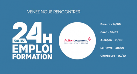 Action Logement participe aux salons 24h pour l’emploi et la formation en Normandie